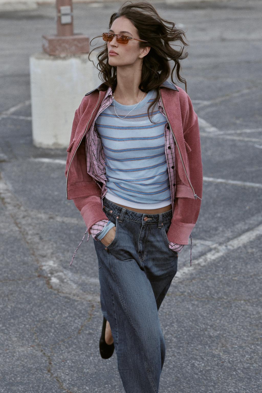 КУРТКА ИЗ ВЕЛЬВЕТА С ВОРОТНИКОМ ИЗ ИСКУССТВЕННОЙ КОЖИ