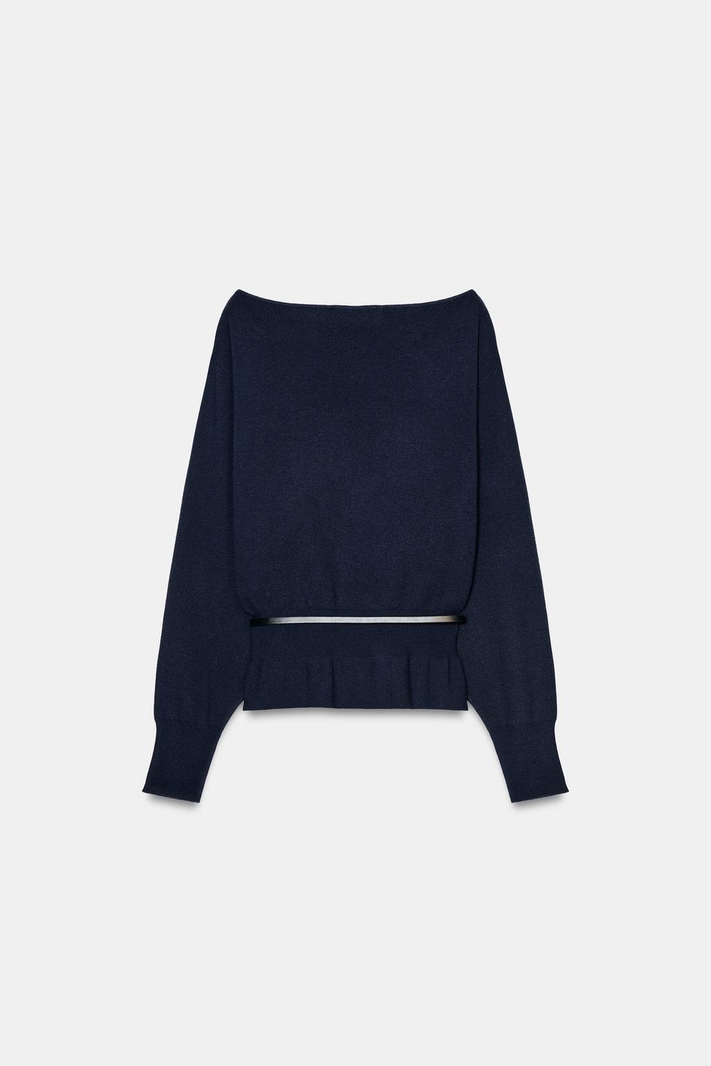 ВЯЗАНЫЙ ДЖЕРСИ С ПОЯСОМ