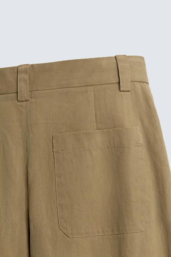 БРЮКИ BARREL FIT СО СКЛАДКАМИ
