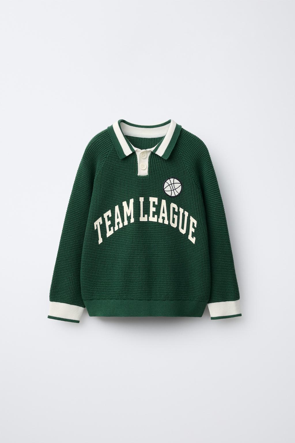 ПОЛО ВАФЕЛЬНОЙ ВЯЗКИ С ТЕКСТОМ