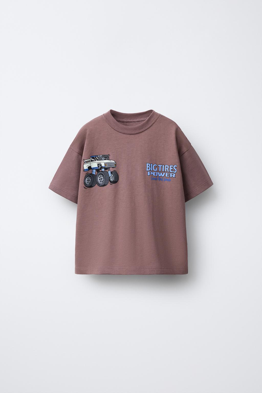 ФУТБОЛКА С ПРИНТОМ BIG TIRES MONSTERS WHEELS ©