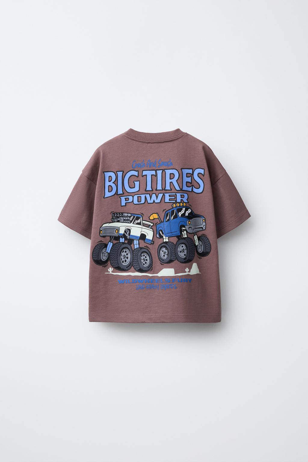 ФУТБОЛКА С ПРИНТОМ BIG TIRES MONSTERS WHEELS ©
