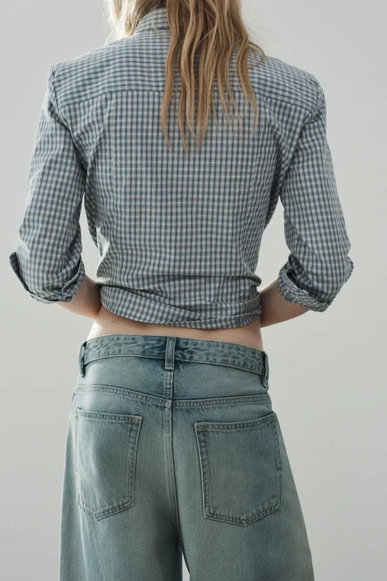 ДЖИНСЫ TRF BAGGY С ОТВОРОТАМИ