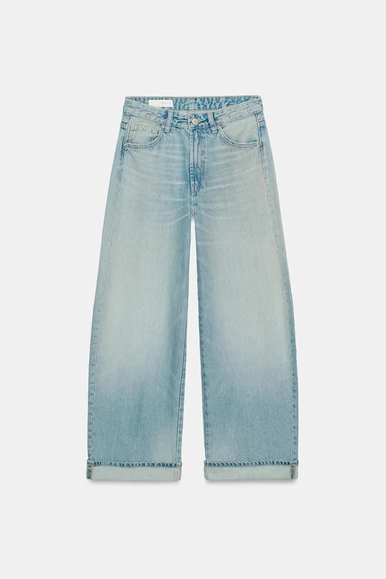 ДЖИНСЫ TRF BAGGY С ОТВОРОТАМИ