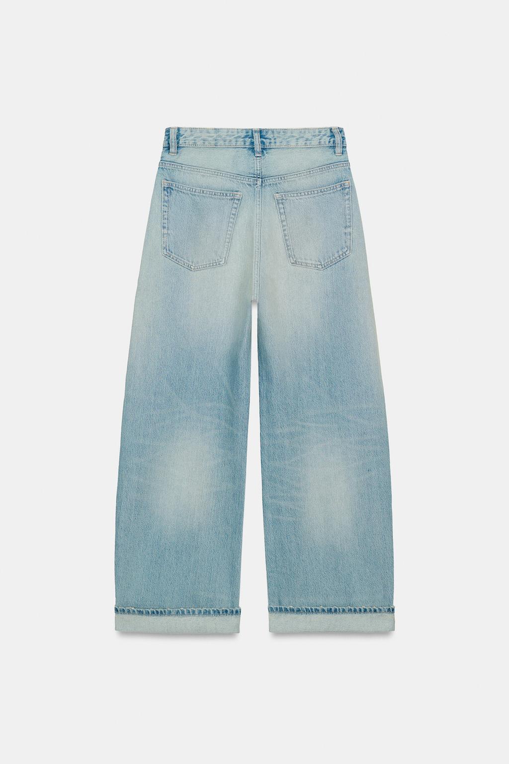 ДЖИНСЫ TRF BAGGY С ОТВОРОТАМИ