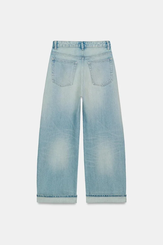 ДЖИНСЫ TRF BAGGY С ОТВОРОТАМИ