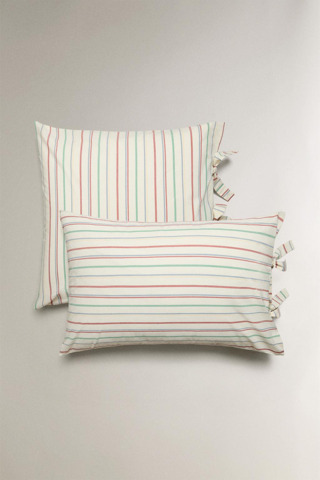 Детский простынный чехол в мультицветной полоску