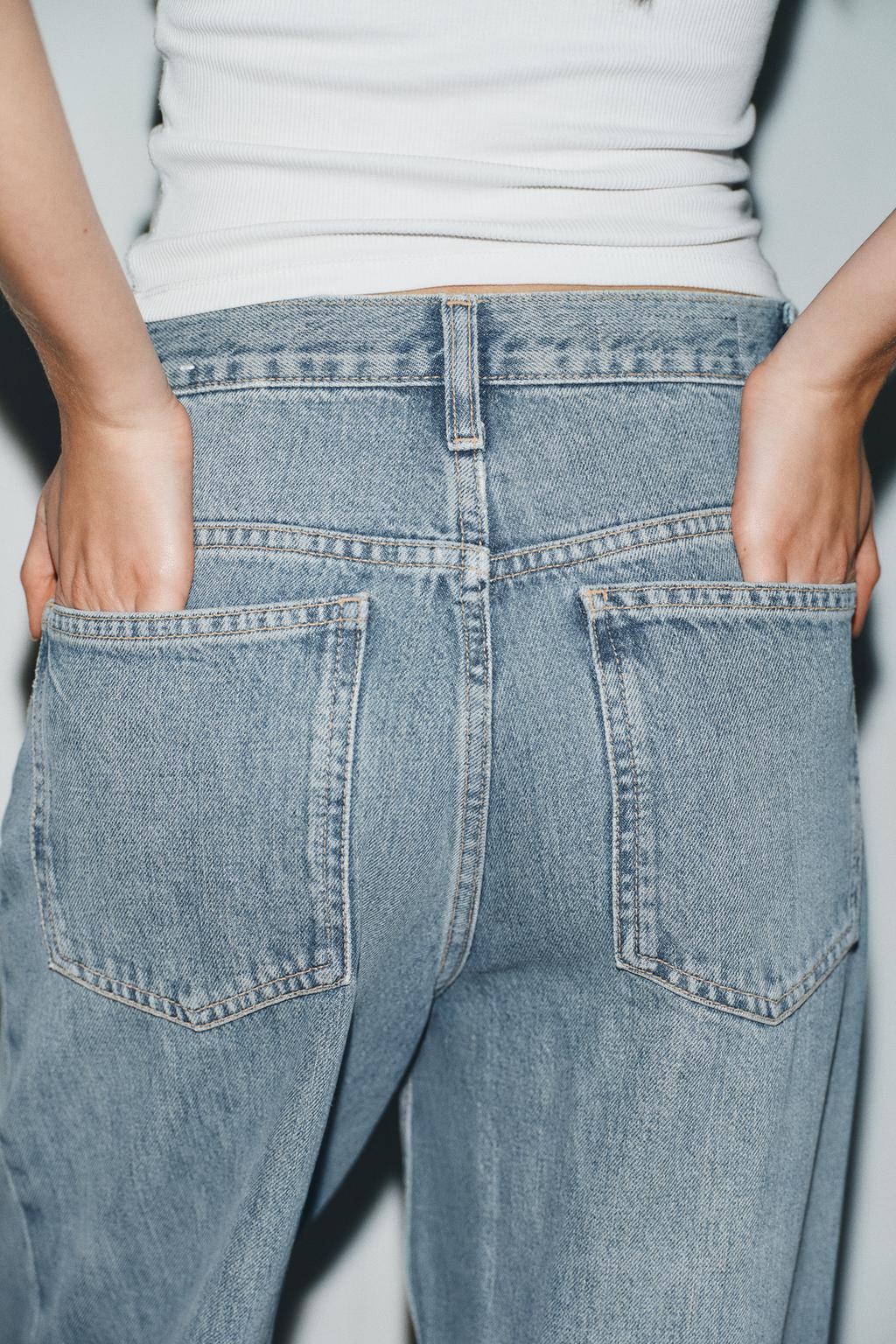 ДЖИНСЫ TRF WIDE LEG С ПЕРЕКРЕСТНЫМ ПОЯСОМ И ВЫСОКОЙ ПОСАДКОЙ