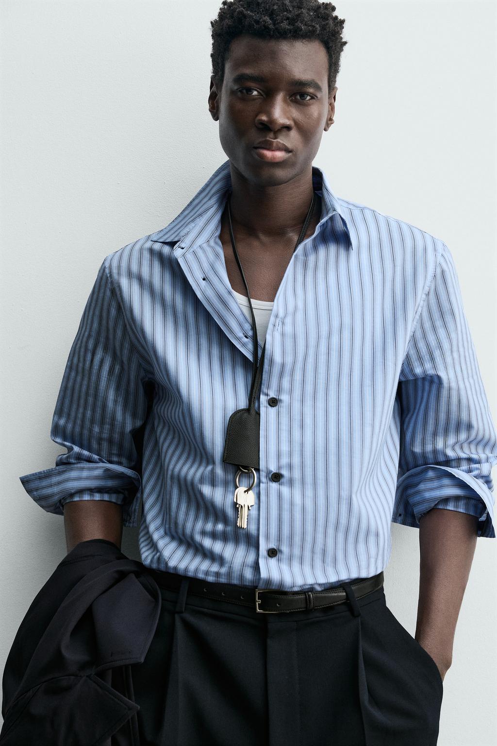 РУБАШКА СВОБОДНОГО КРОЯ В ПОЛОСКУ