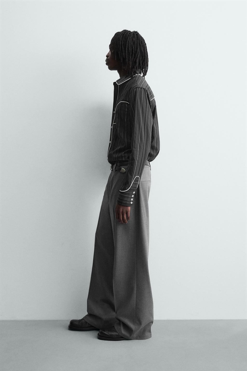 РУБАШКА В КОВБОЙСКОМ СТИЛЕ С КОНТРАСТНЫМИ ВСТАВКАМИ