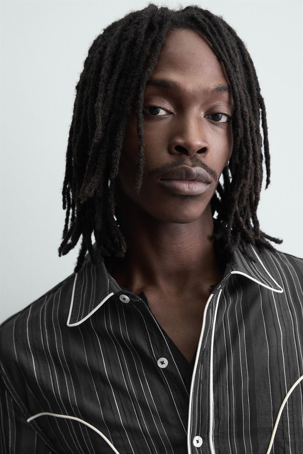 РУБАШКА В КОВБОЙСКОМ СТИЛЕ С КОНТРАСТНЫМИ ВСТАВКАМИ