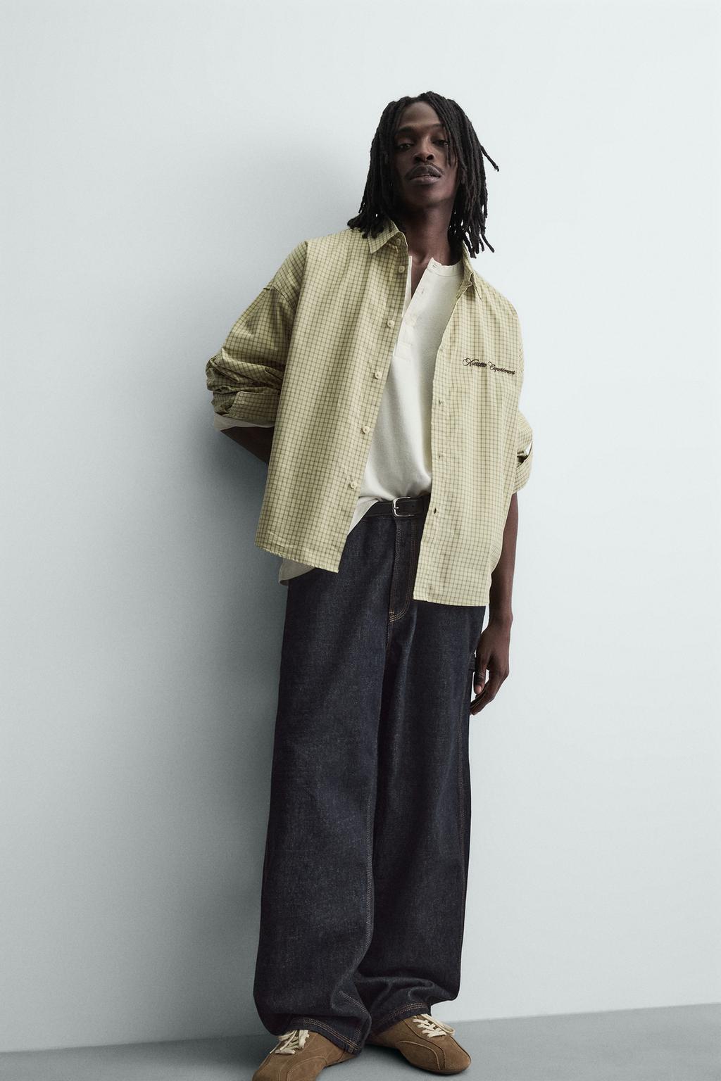 РУБАШКА В КЛЕТКУ С ВЫШИВКОЙ