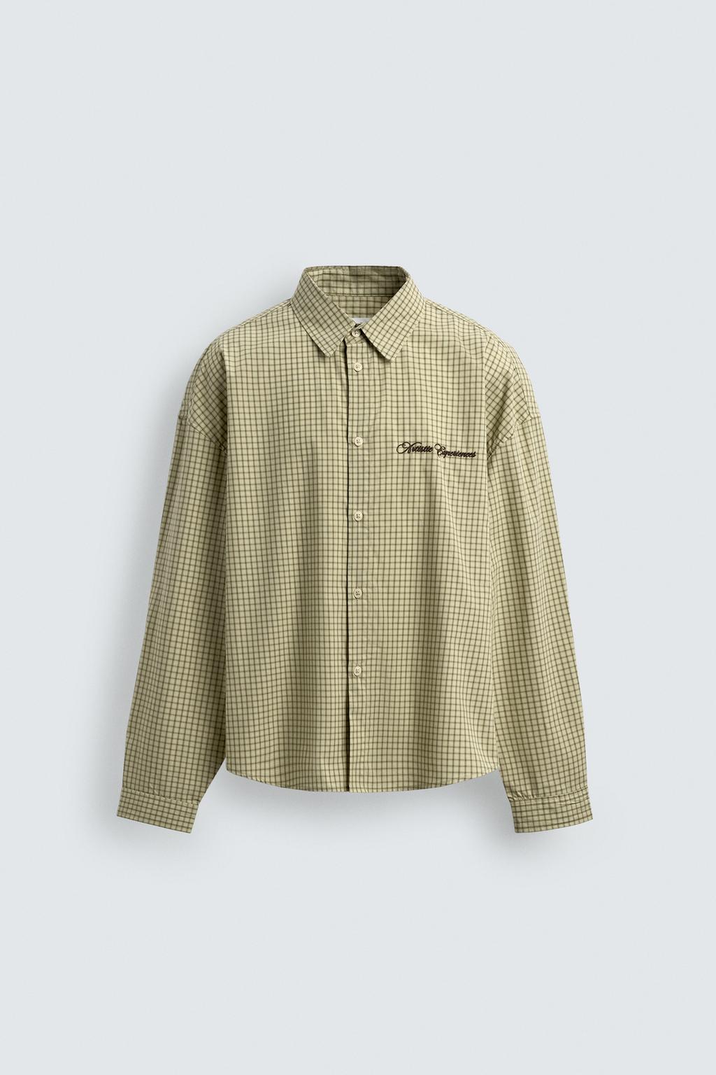 РУБАШКА В КЛЕТКУ С ВЫШИВКОЙ