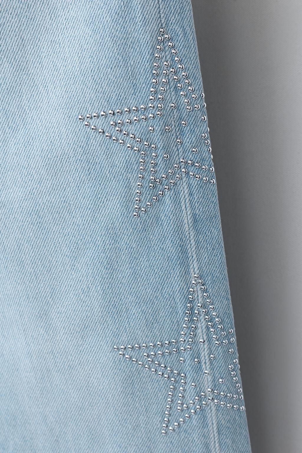 ДЖИНСЫ WIDE LEG СО ЗВЕЗДАМИ