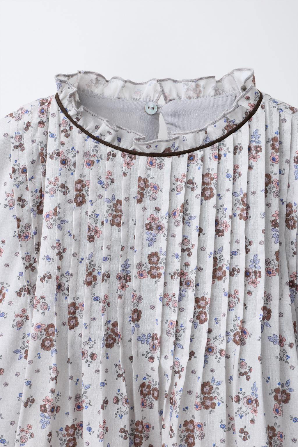 ПЛАТЬЕ В ЦВЕТОЧНЫЙ ПРИНТ С СКЛАДКАМИ