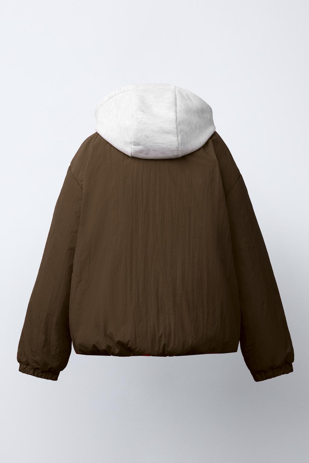 СТЕГАНАЯ КУРТКА С КАПЮШОНОМ И ФЛИСОВОЙ ПОДКЛАДКОЙ