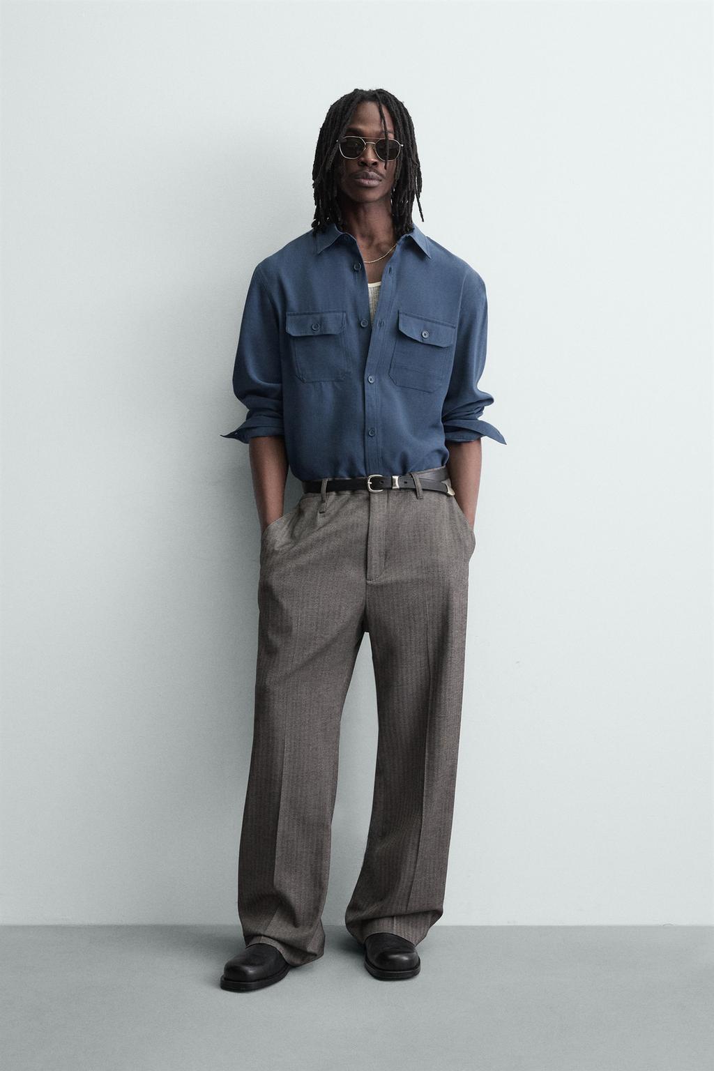 РУБАШКА СВОБОДНОГО КРОЯ С КАРМАНАМИ