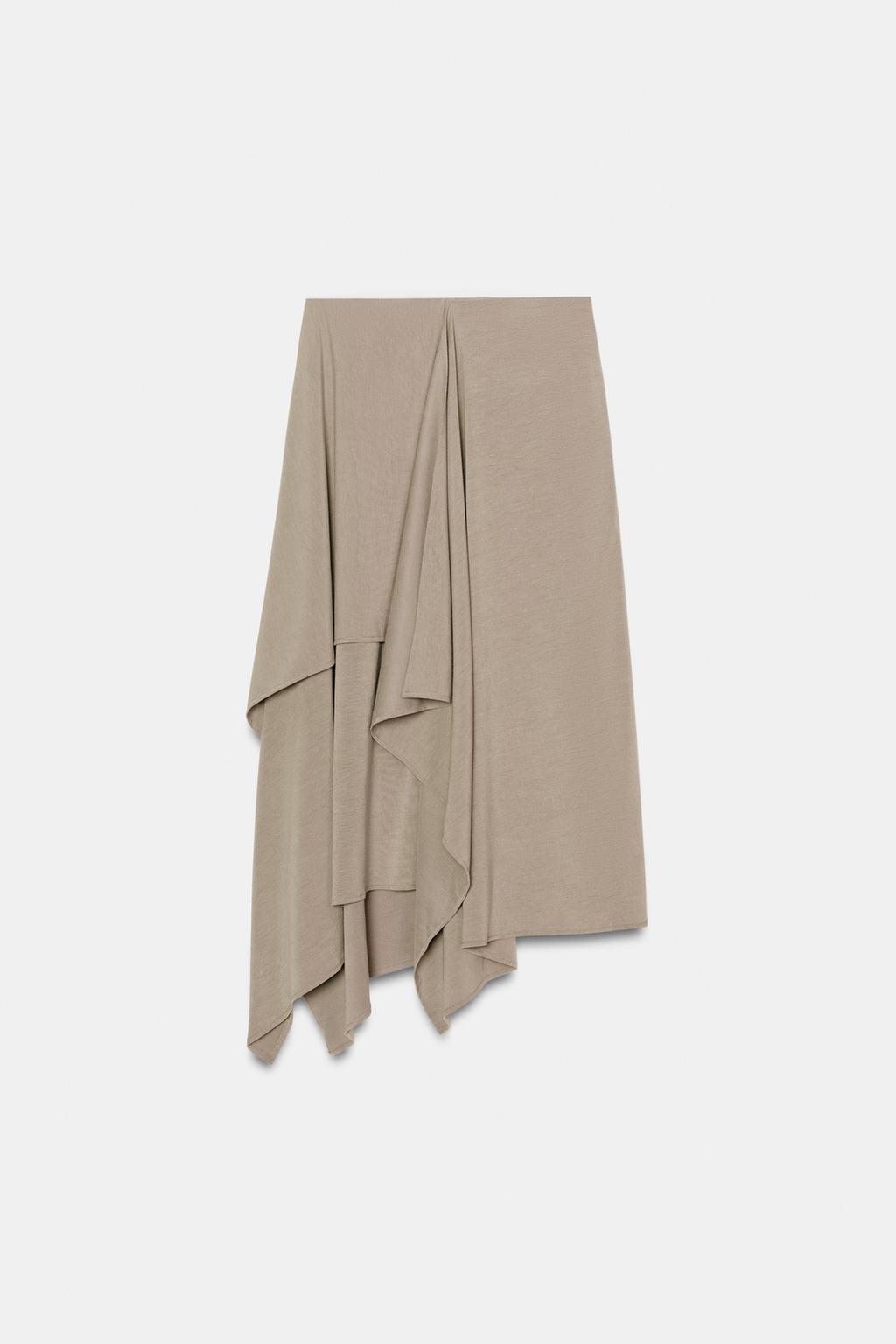 СТРУЯЩАЯСЯ ЮБКА АСИММЕТРИЧНОГО КРОЯ