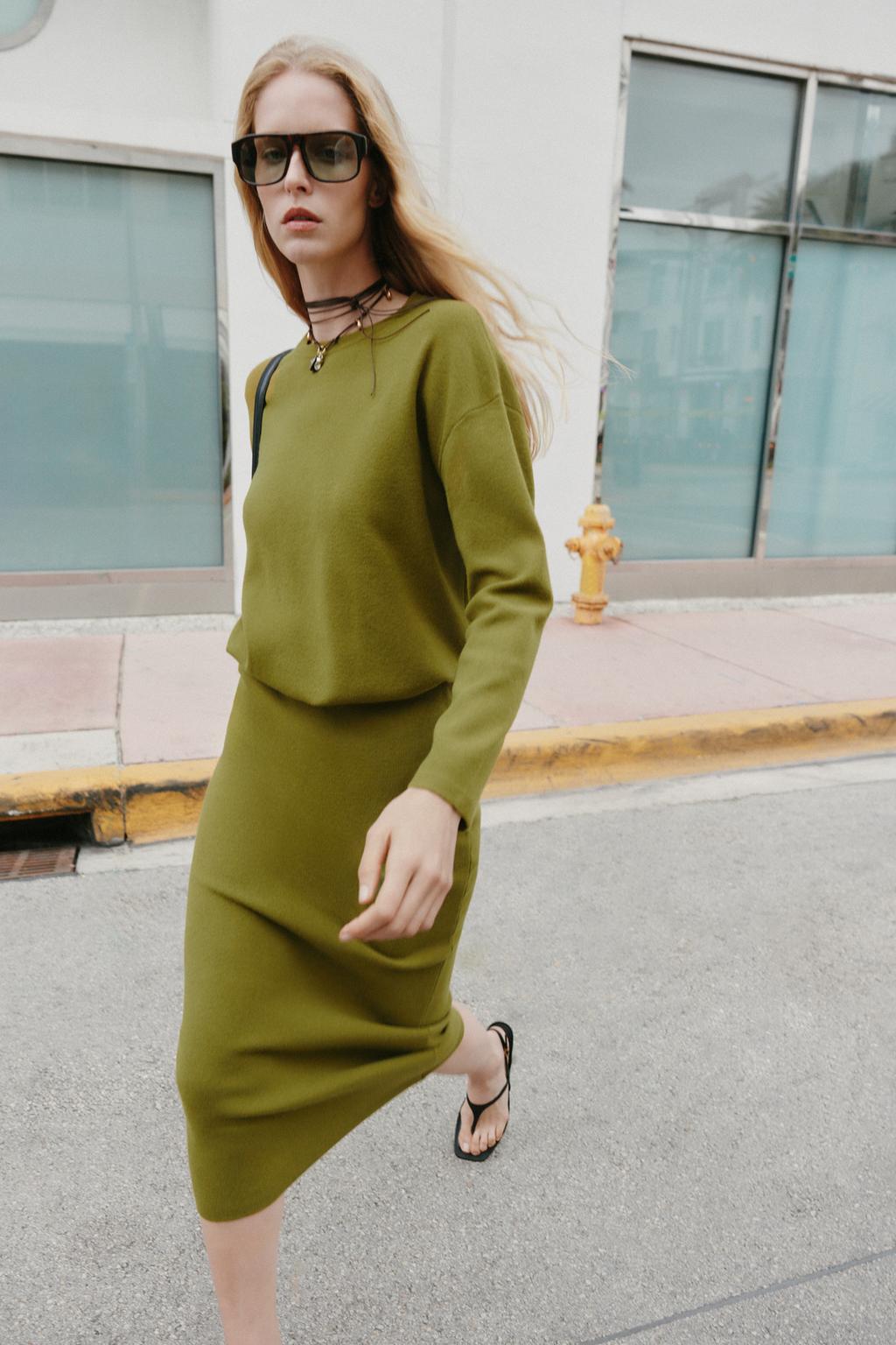 ТРИКОТАЖНАЯ ЮБКА МИДИ