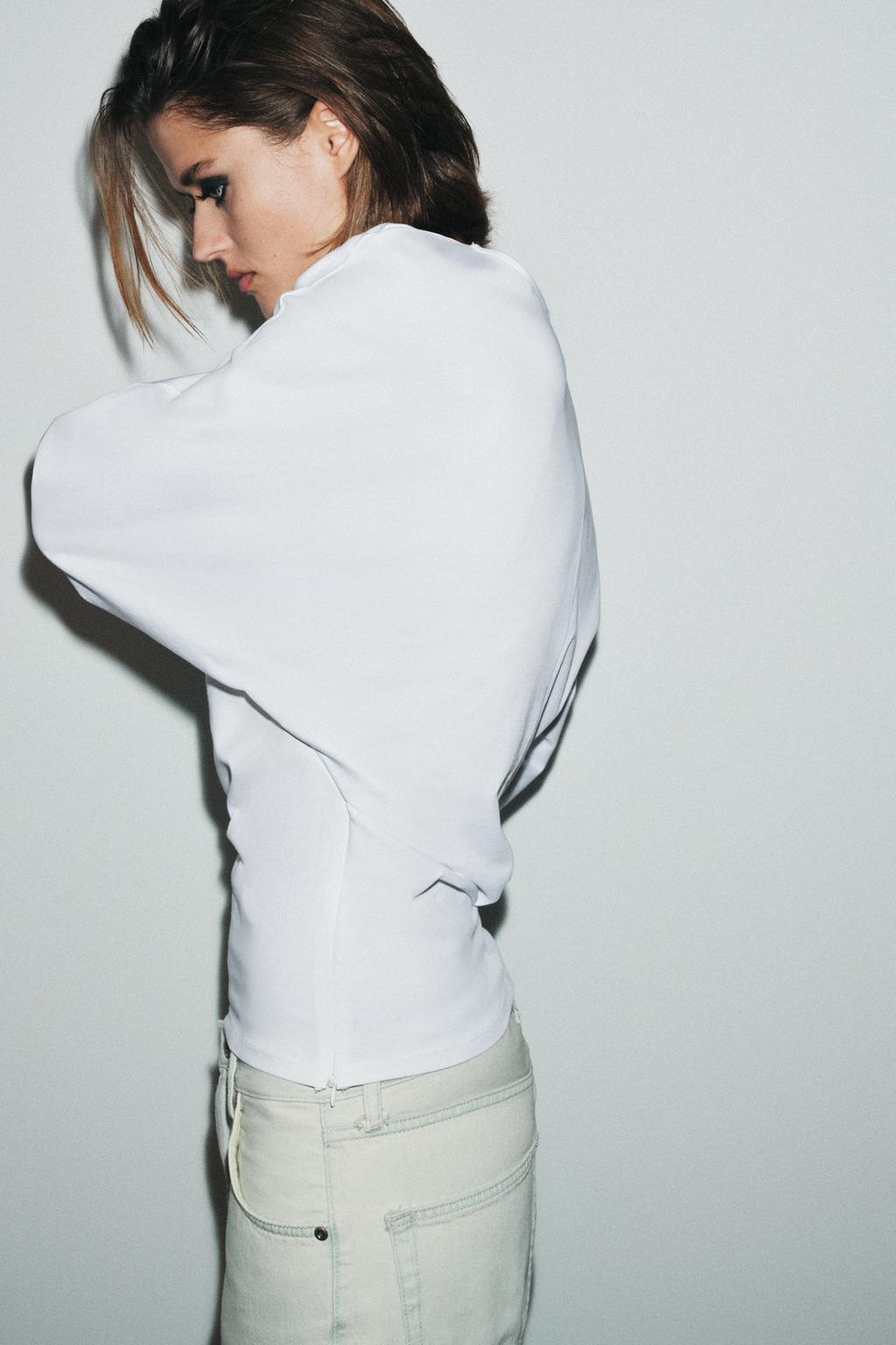 ФУТБОЛКА ИЗ ПЛОТНОГО ХЛОПКА С ДЛИННЫМИ РУКАВАМИ