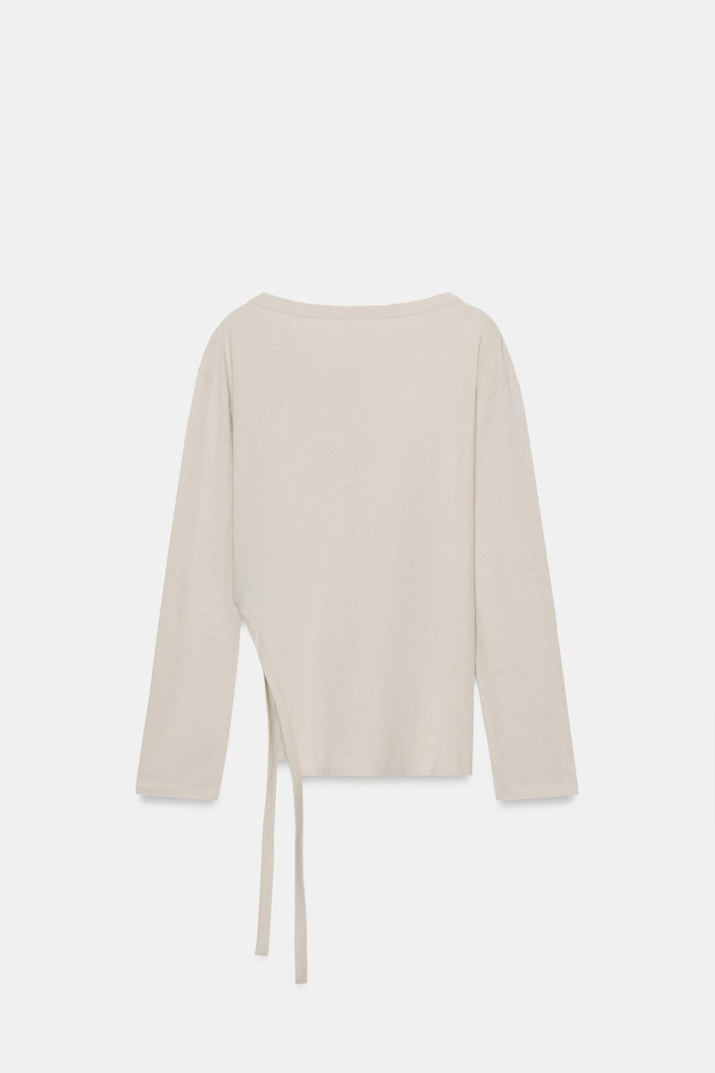 ФУТБОЛКА АСИММЕТРИЧНОГО КРОЯ В СТИЛЕ РУСТИК