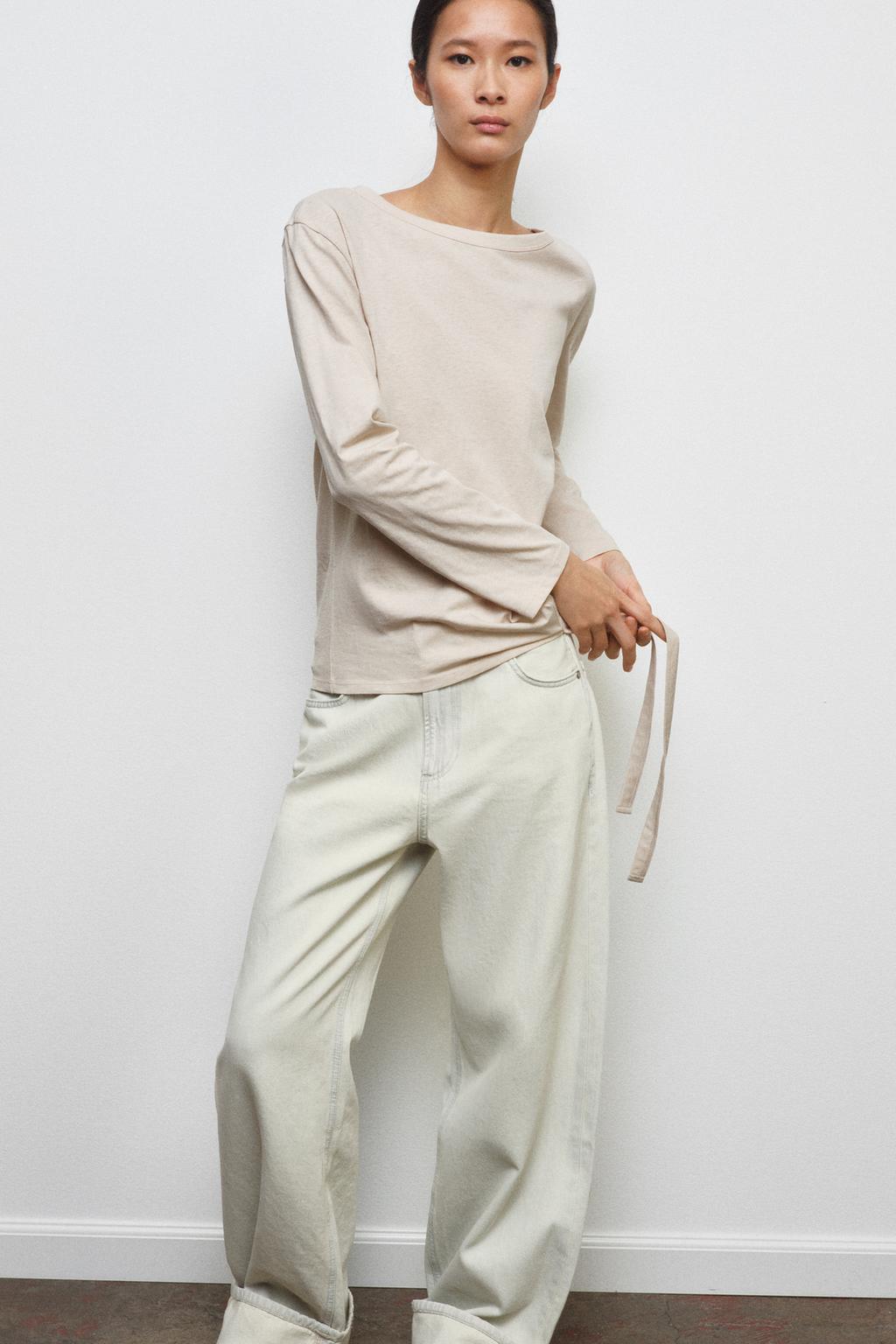 ФУТБОЛКА АСИММЕТРИЧНОГО КРОЯ В СТИЛЕ РУСТИК