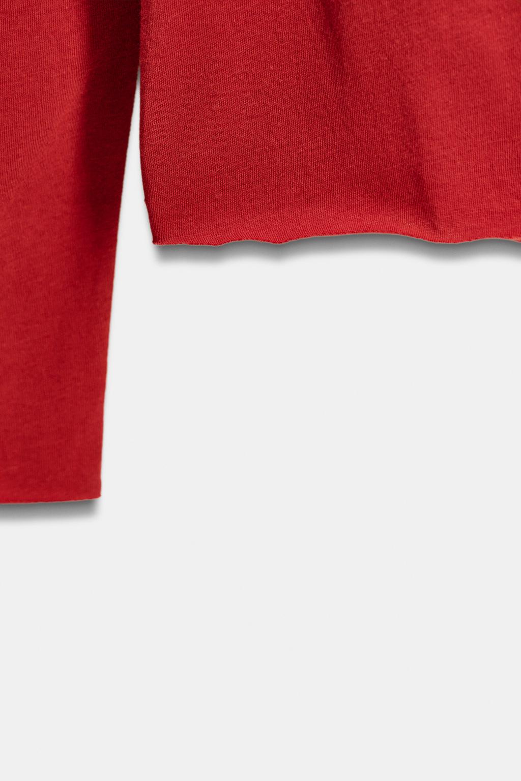 ХЛОПКОВАЯ ФУТБОЛКА С ДЛИННЫМИ РУКАВАМИ