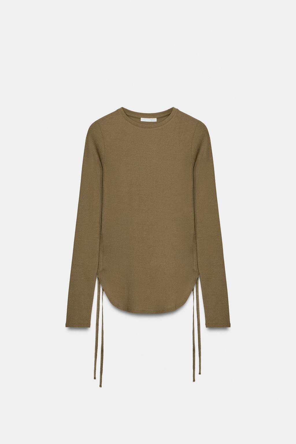 ФУТБОЛКА В СТИЛЕ РУСТИК СО ШНУРОВКОЙ