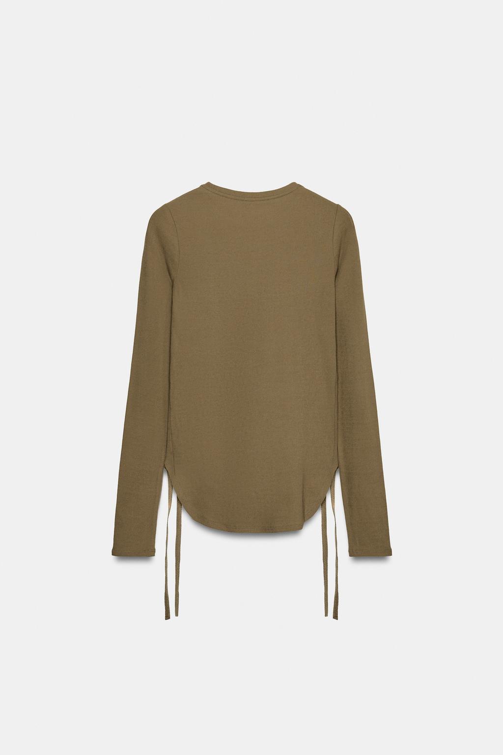 ФУТБОЛКА В СТИЛЕ РУСТИК СО ШНУРОВКОЙ