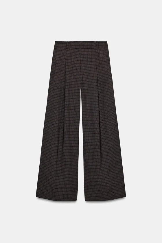 БРЮКИ В КЛЕТКУ С ЗАЩИПАМИ — ZW COLLECTION