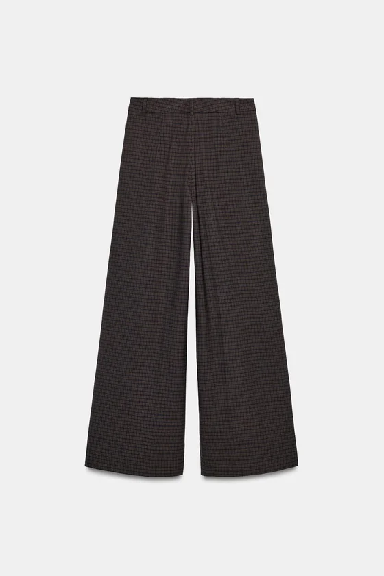 БРЮКИ В КЛЕТКУ С ЗАЩИПАМИ — ZW COLLECTION