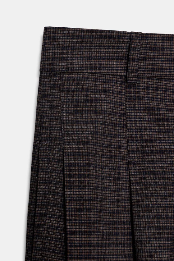 БРЮКИ В КЛЕТКУ С ЗАЩИПАМИ — ZW COLLECTION