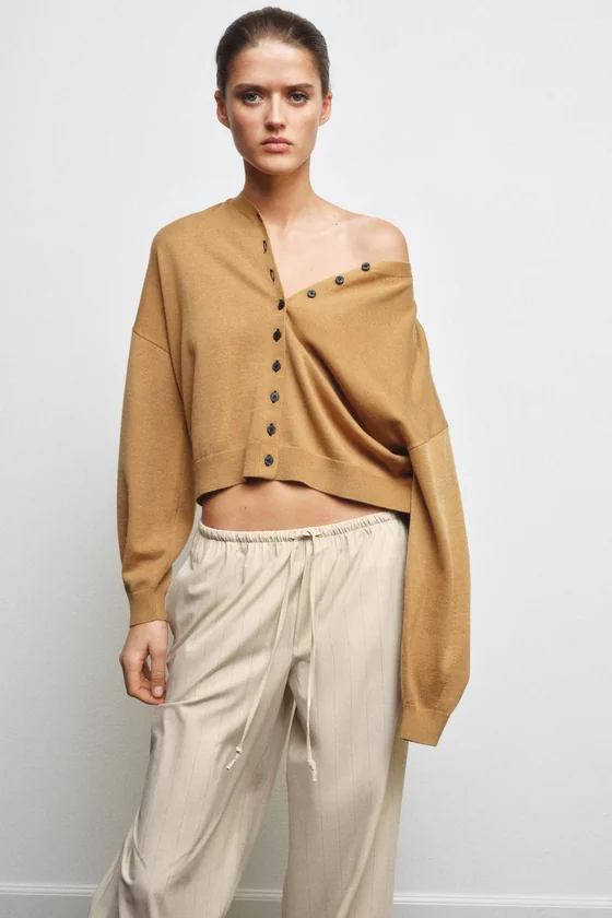 БРЮКИ В ПОЛОСКУ В ПИЖАМНОМ СТИЛЕ — ZW COLLECTION