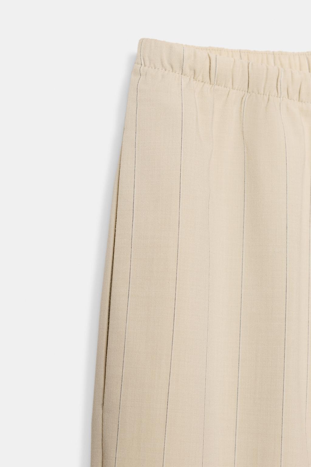 БРЮКИ В ПОЛОСКУ В ПИЖАМНОМ СТИЛЕ — ZW COLLECTION