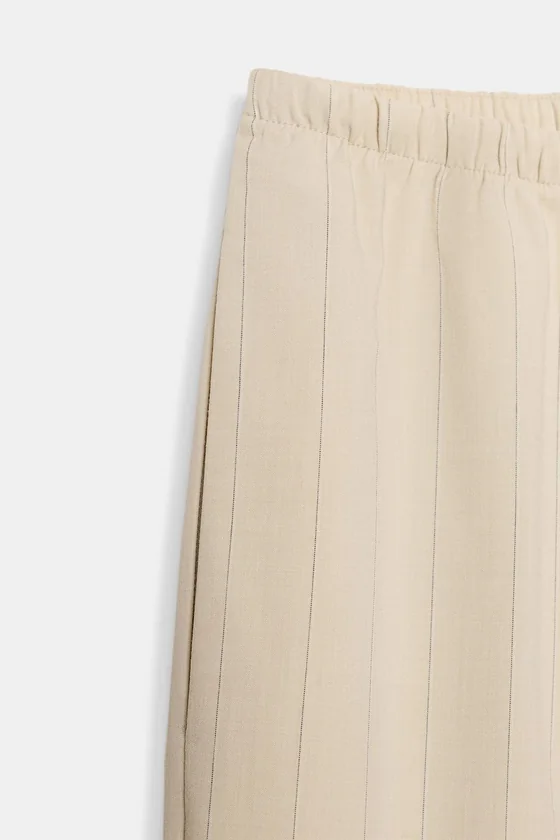 БРЮКИ В ПОЛОСКУ В ПИЖАМНОМ СТИЛЕ — ZW COLLECTION
