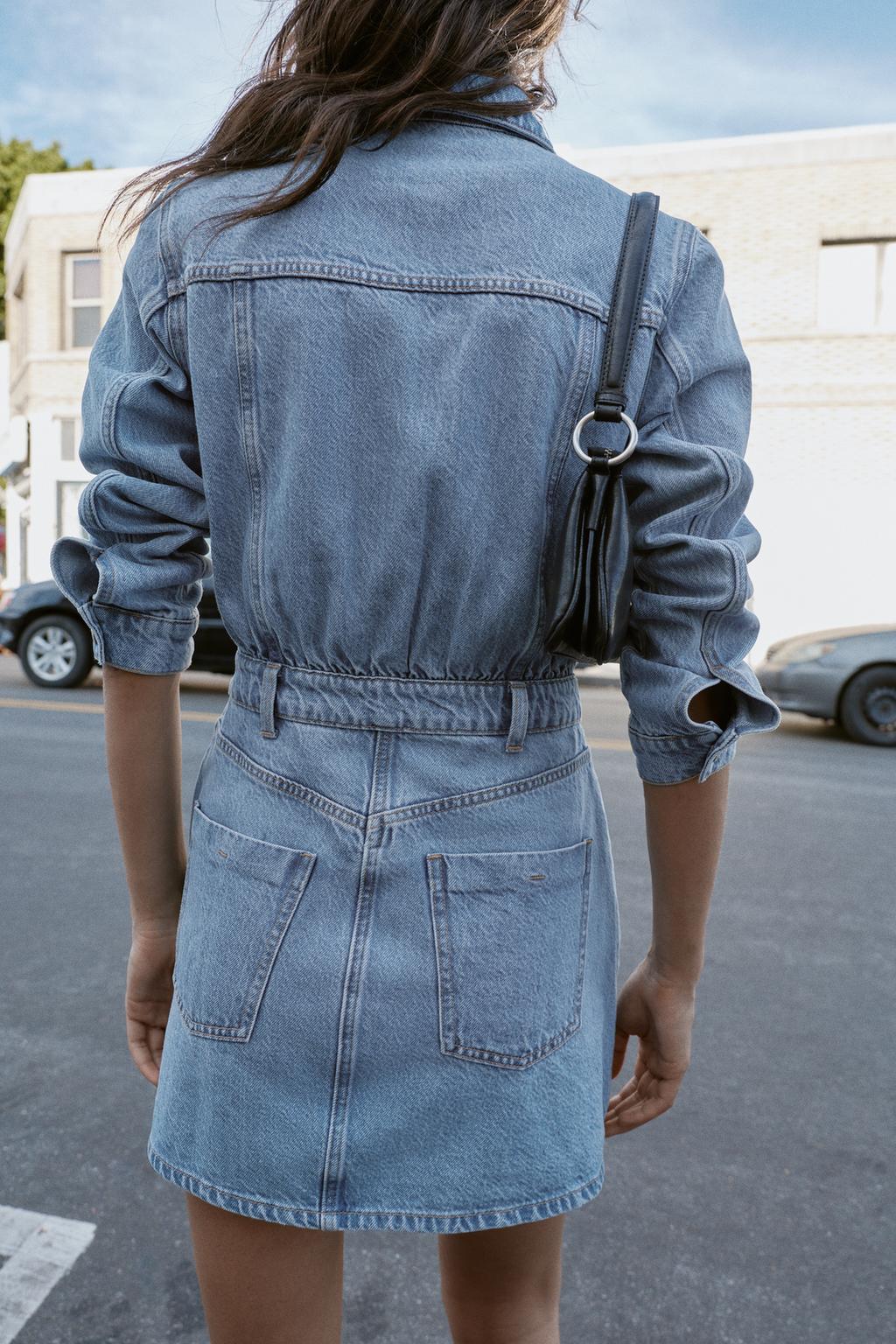 КОРОТКОЕ ДЖИНСОВОЕ ПЛАТЬЕ Z1975