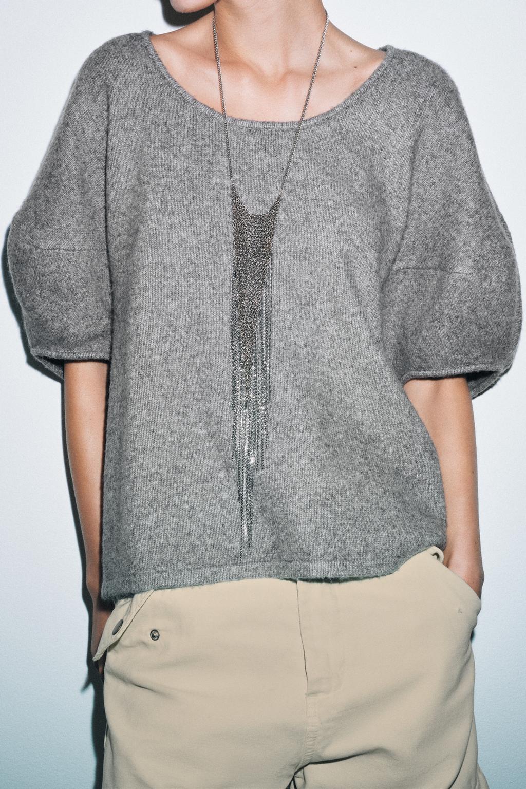 СВОБОДНЫЙ СВИТЕР ИЗ ТРИКОТАЖА