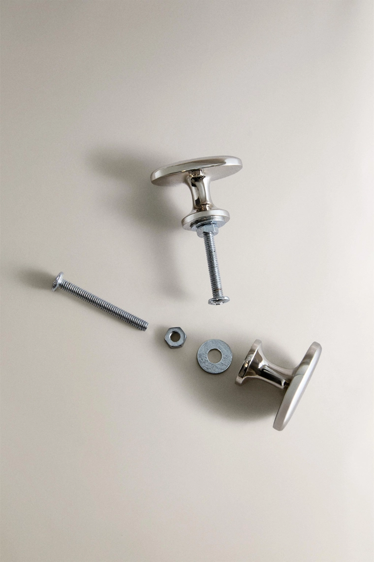 Набор блестящих овальных дверных ручек (набор из 2)