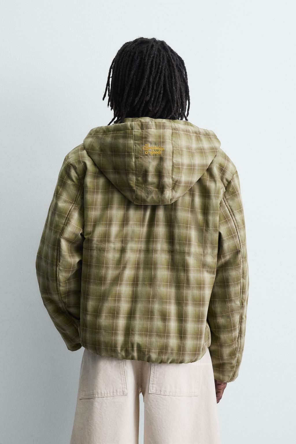 КУРТКА В КЛЕТКУ С КАПЮШОНОМ