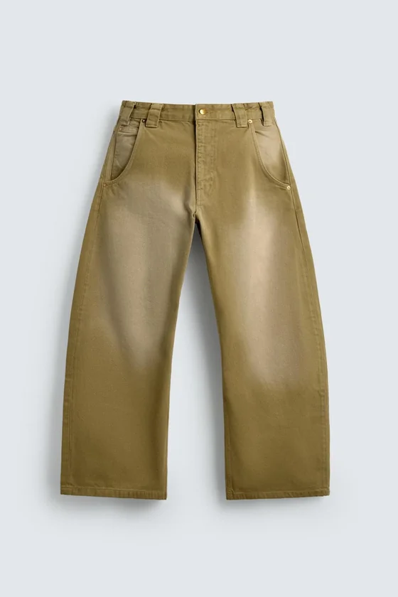 ДЖИНСЫ BALLOON FIT С ЭФФЕКТОМ ПОТЕРТОСТИ