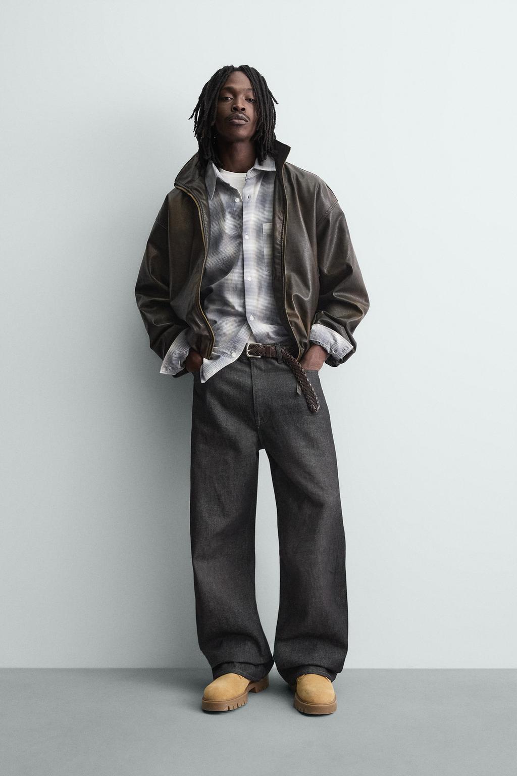 КУРТКА ИЗ ИСКУССТВЕННОЙ КОЖИ С ЭФФЕКТОМ ПОТЕРТОСТИ