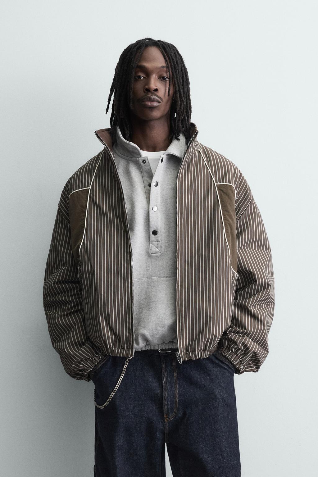 КУРТКА BOXY FIT В ПОЛОСКУ