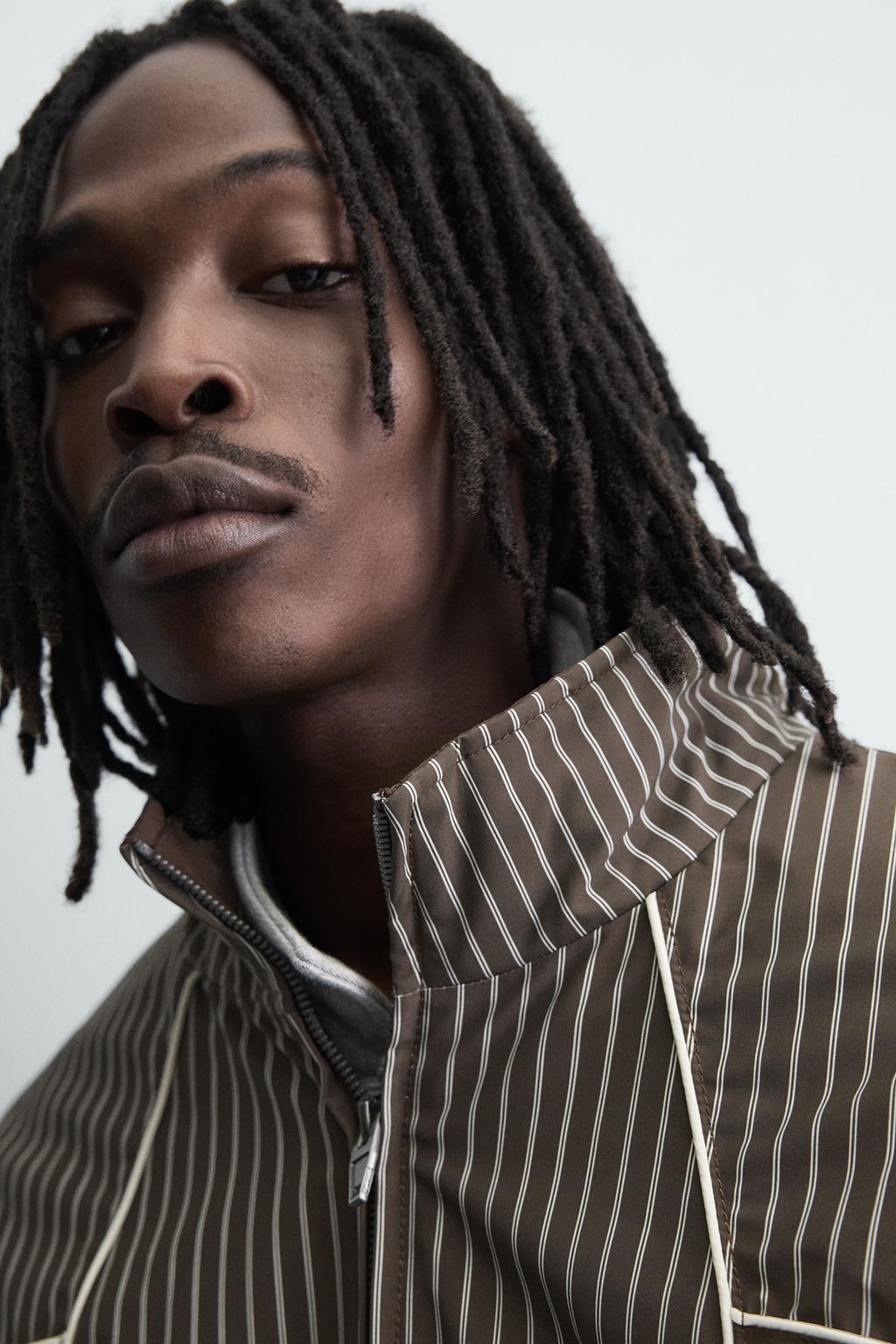 КУРТКА BOXY FIT В ПОЛОСКУ