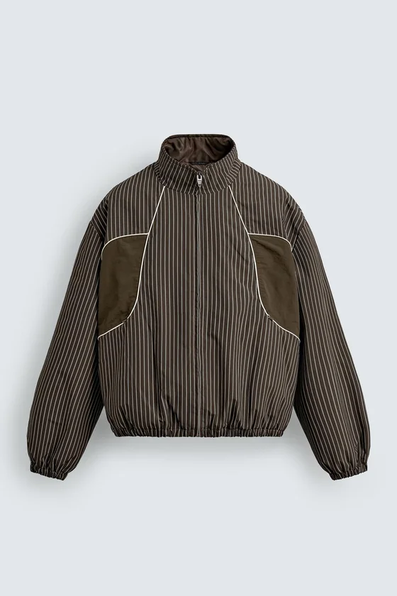 КУРТКА BOXY FIT В ПОЛОСКУ