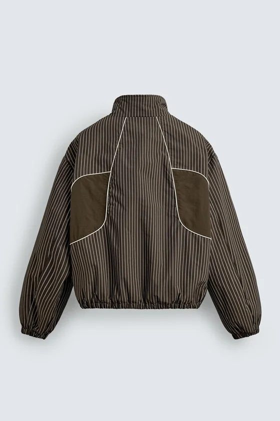 КУРТКА BOXY FIT В ПОЛОСКУ