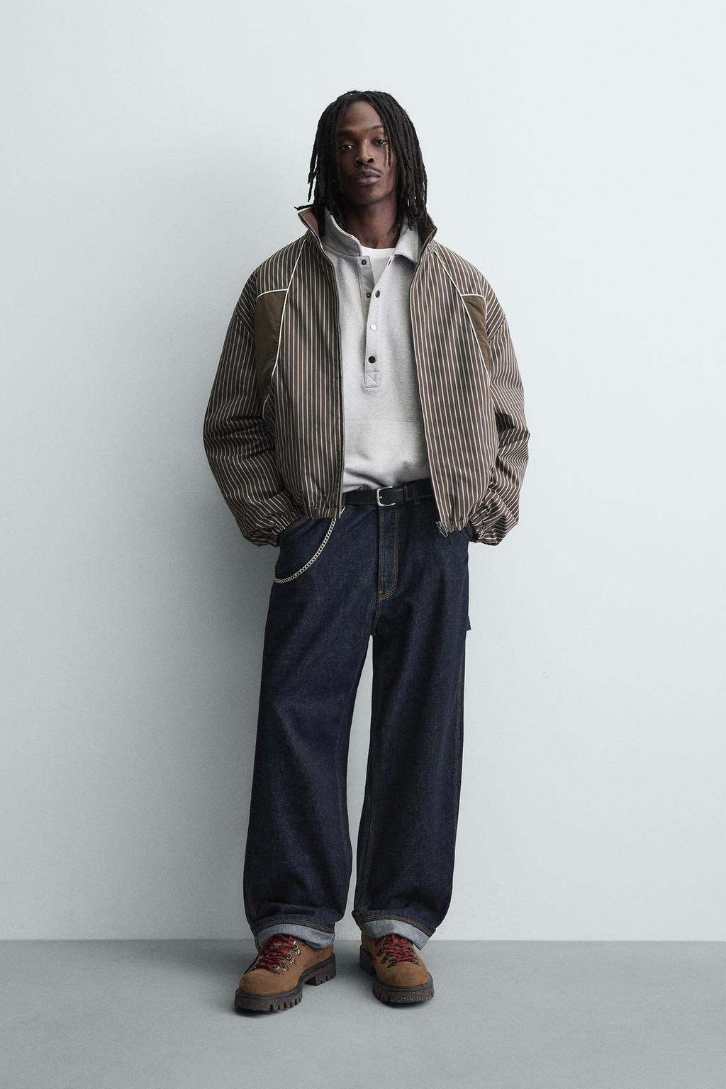 КУРТКА BOXY FIT В ПОЛОСКУ