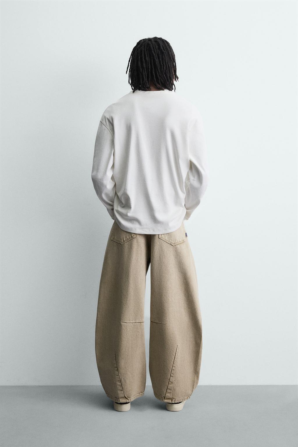 БРЮКИ BARREL FIT С ЭФФЕКТОМ ПОТЕРТОСТИ