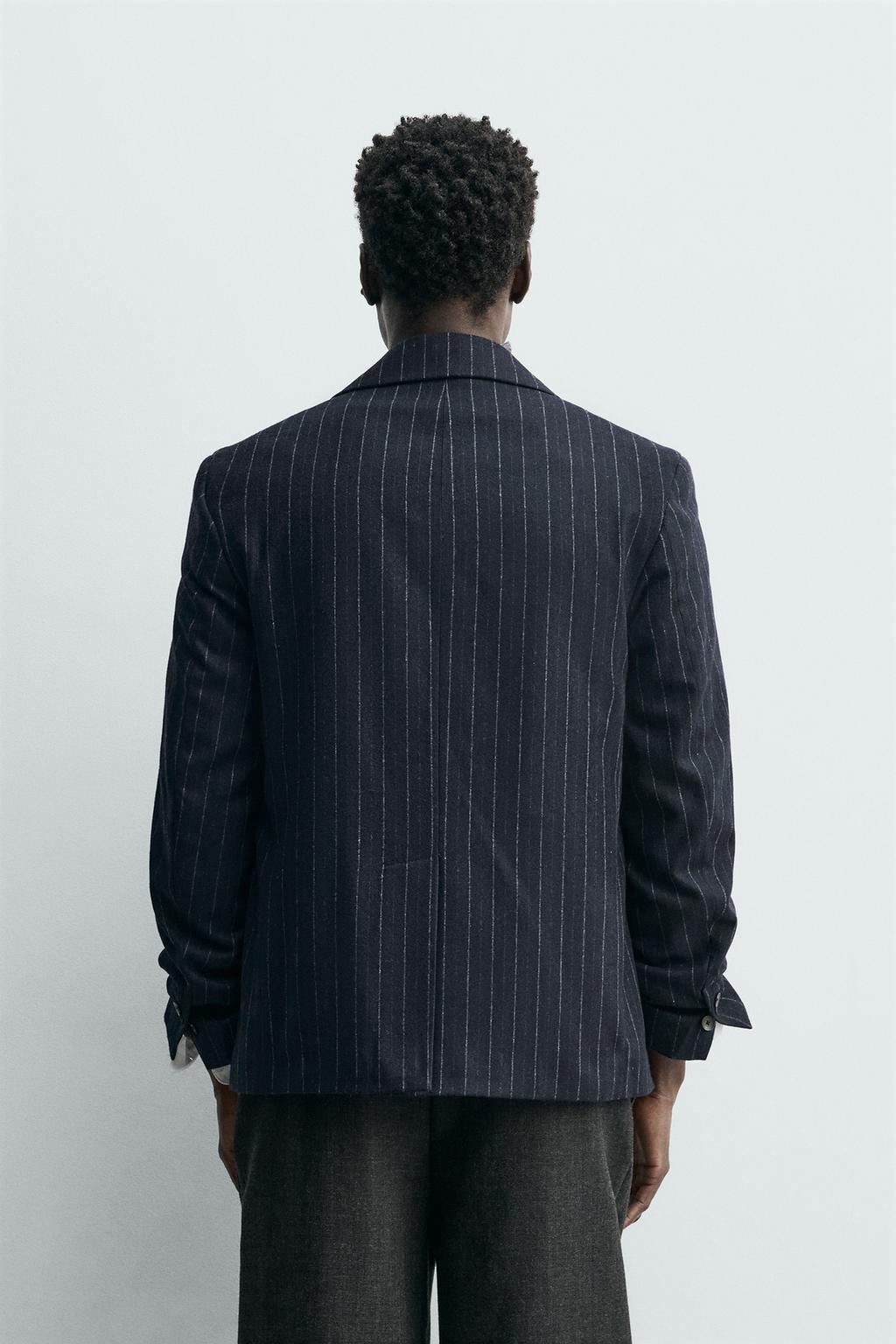 ФЛАНЕЛЕВЫЙ БЛЕЙЗЕР В ПОЛОСКУ