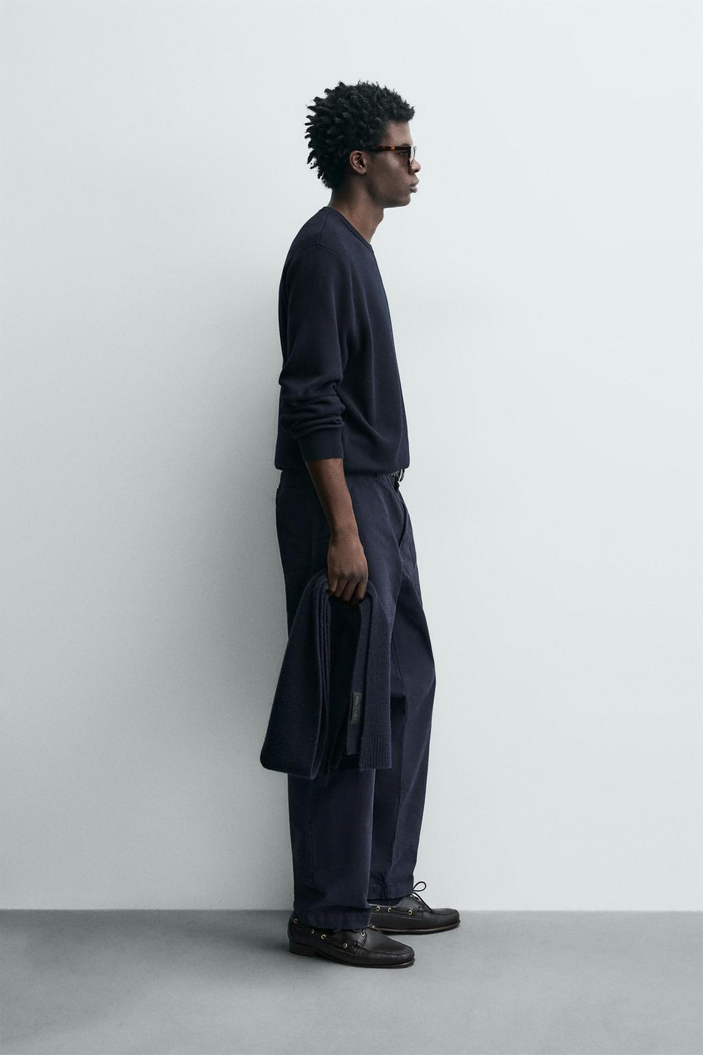 СВИТЕР ИЗ ХЛОПКА КЛАССИЧЕСКОГО КРОЯ