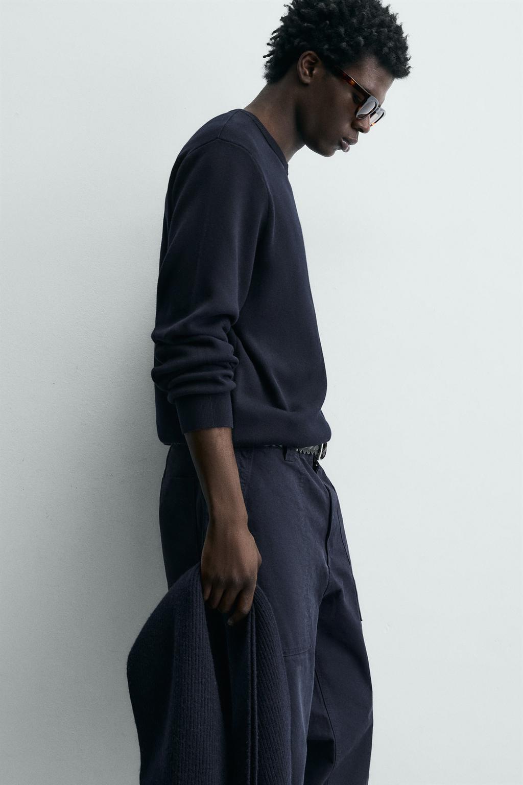 СВИТЕР ИЗ ХЛОПКА КЛАССИЧЕСКОГО КРОЯ